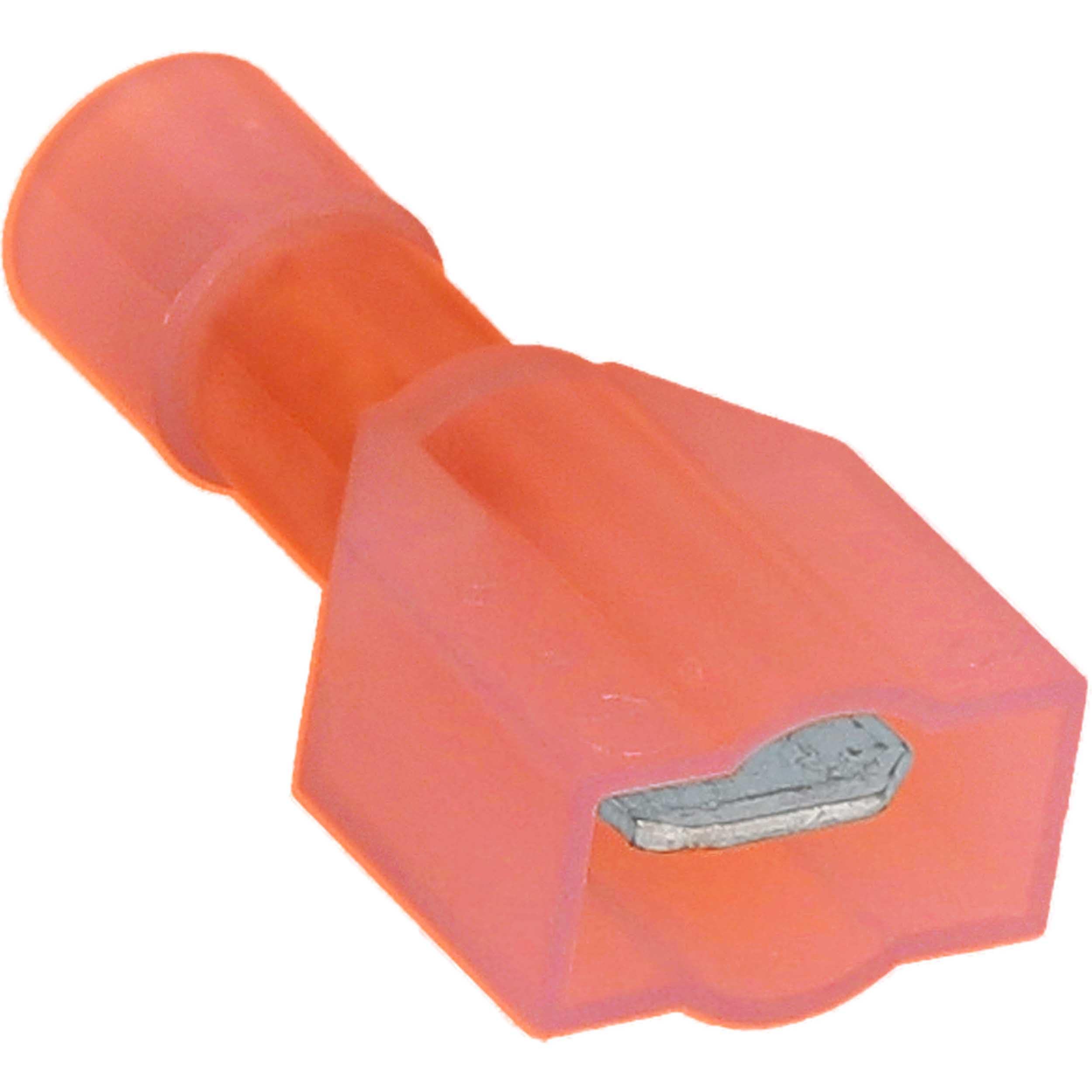 Install Bay Fully Insulated RNMD250F Nylon Male Connector 22/18 Gauge .250, Red (100-Pack)