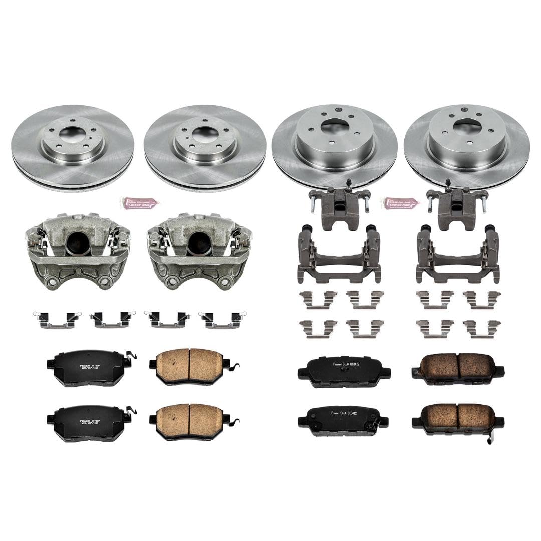 Power Stop KCOE117 1-Click Autospecialty OE Replacement Brake Kit with Calipers For Nissan Maxima 2007-2008 [Model Specific]