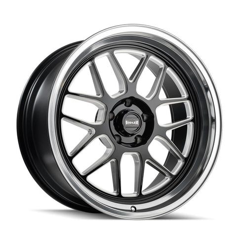 611 RIDLER 611 Gloss Black Milled with Diamond Cut Lip 20X10 5-120.65 0MM 83.82MM