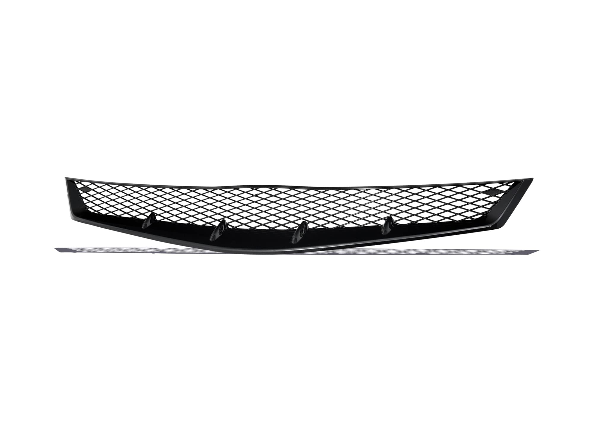 7149137 Armordillo USA Mesh Front Hood Grille - Gloss Black Fits 2006-2008 Honda Civic 2 Door Coupe