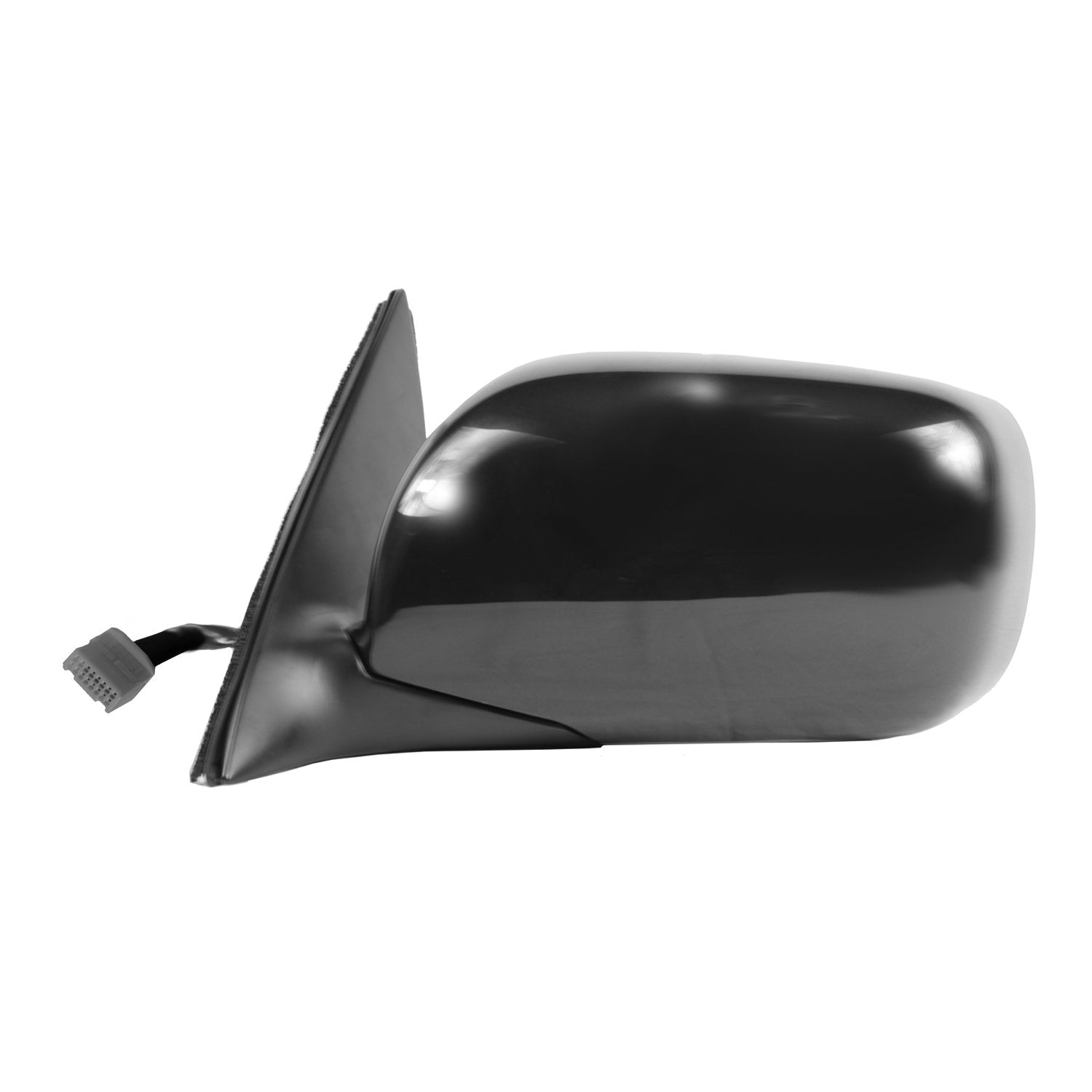 Driver Side Fit Mirror for Lexus LS430, Black w/PTM Cover, w/Memory, Puddle lamp, Power Fold, w/o auto dimming, Heated Power