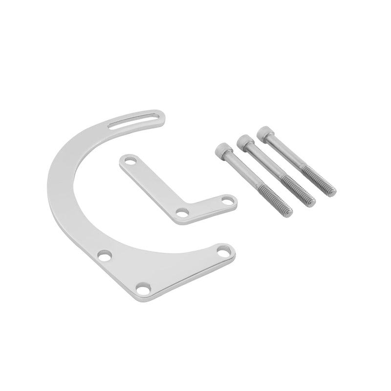 Low Mount Mr. Gasket Alternator Bracket Sb Chev Swp, Chrome