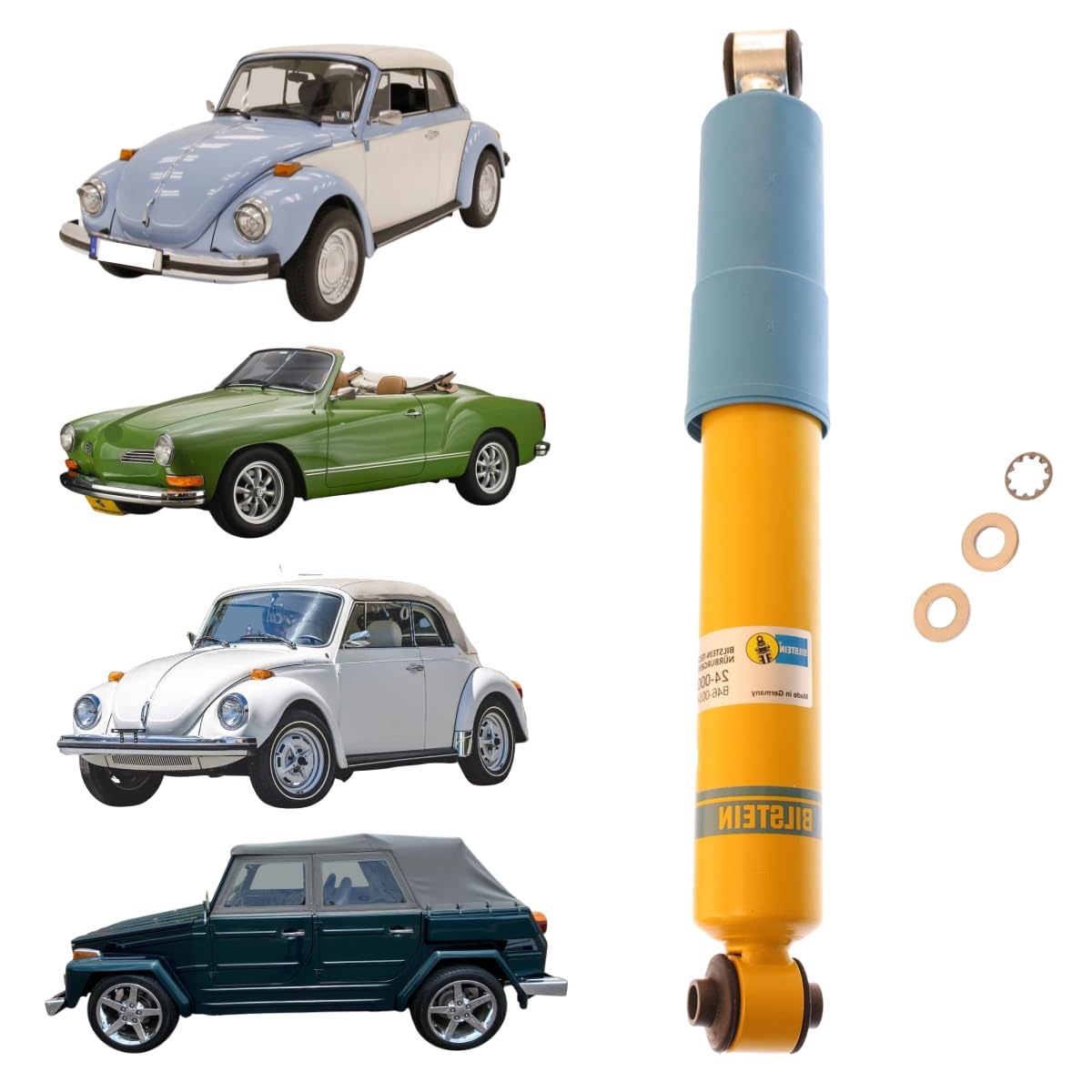 B8 Performance Plus Bilstein 24-000345 Shock Absorber Dropped Height Depends On Lowering Spring Used