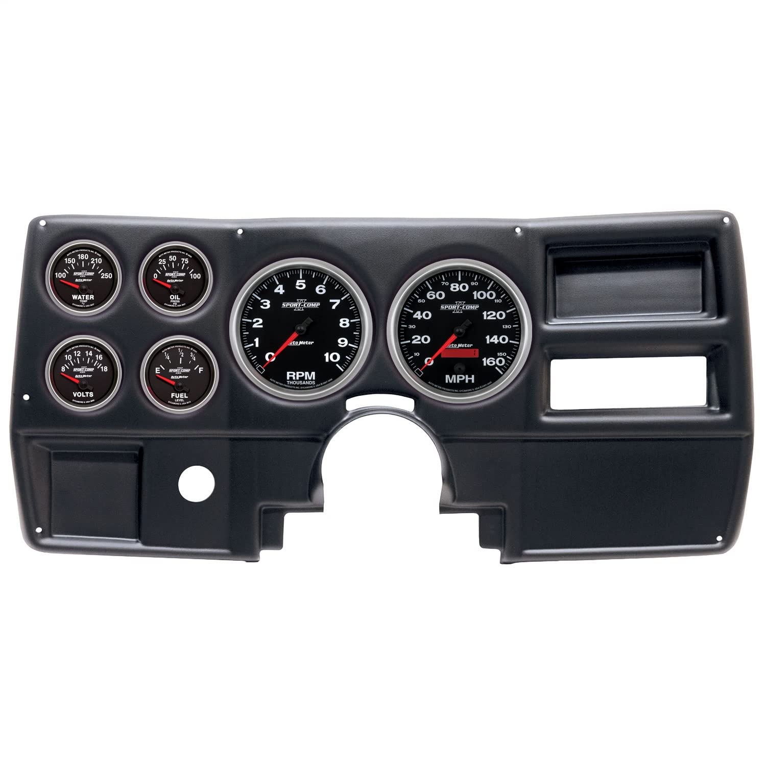 AutoMeter Dash Kit Direct Fit, (5" X2, 2 1/16" X4), Chevy/Gmc Truck No Vent 84-87, Sport-Comp Ii (2922-12)