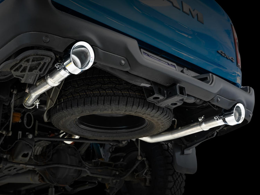 19-21 RAM 1500 5.7L AWE Tuning (w/Cutouts) 0FG Dual Rear Exit Cat-Back Exhaust - Chrome Silver Tips - 3015-32005
