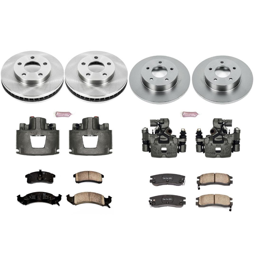 Power Stop KCOE2760A Replacement Autospeciality Front and Rear Caliper Kit- OE Rotors, Ceramic Brake Pads, Calipers For Buick Riviera, Cadillac Alla, Oldsmobile Toro [Model Specific]