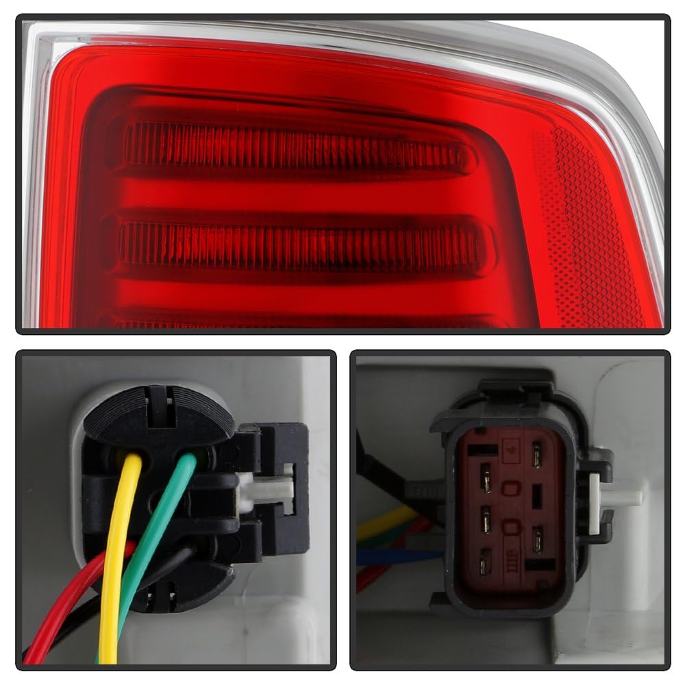 Dodge Ram 1500~3500 Spyder (POE) Preminum 13-18 LED Red Housing Clear Len Tail Light - Reverse-T20(Included) - OE Right