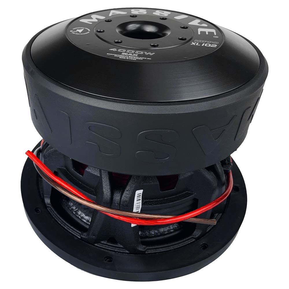 10" Massive Audio Subwoofer 2000W RMS 2 Ohm DVC-HIPPOXL102