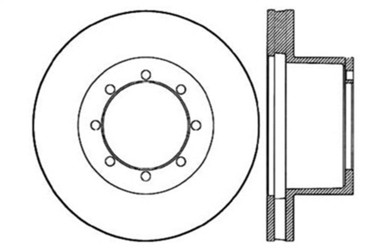 Sport Drilled/Slotted Brake Rotor StopTech 127.65064R (Rear Right), 1 Pack