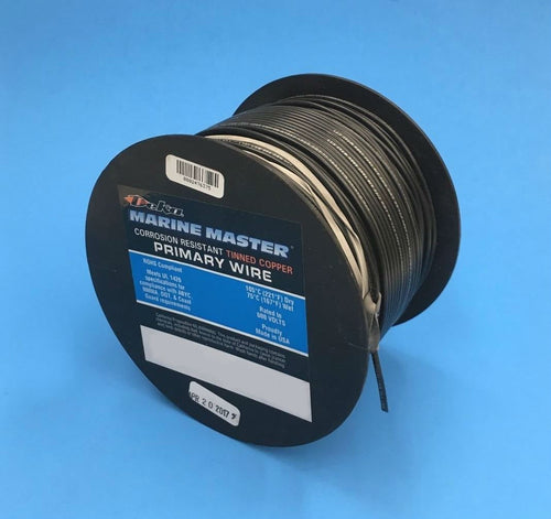 Marine Tinned Copper DEKA 16AWG Black Boat Stranded Wire 100 Feet Made in USA