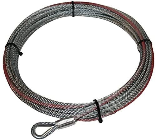 Winch Rope Bulldog 20250- for 15022 6k 6.4mmx55 Foot, Gray