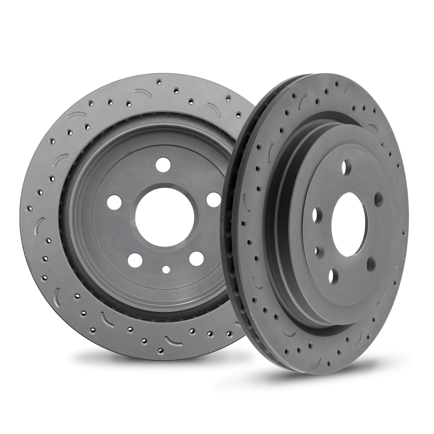 Talon Cross-Drilled and Slotted Vented Rotor, Hawk Performance Brakes, 12.4 in. Diameter, 1.89 in. Height