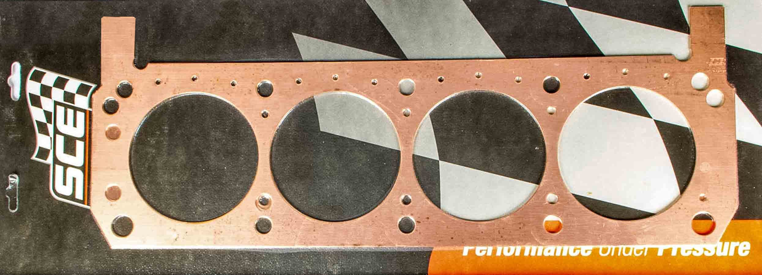 Cylinder Head Gasket, SCE Pro Copper, 4.060 in Bore, 0.062 in Compression Thickness, Copper, Passenger Side, Small Block Ford, Each