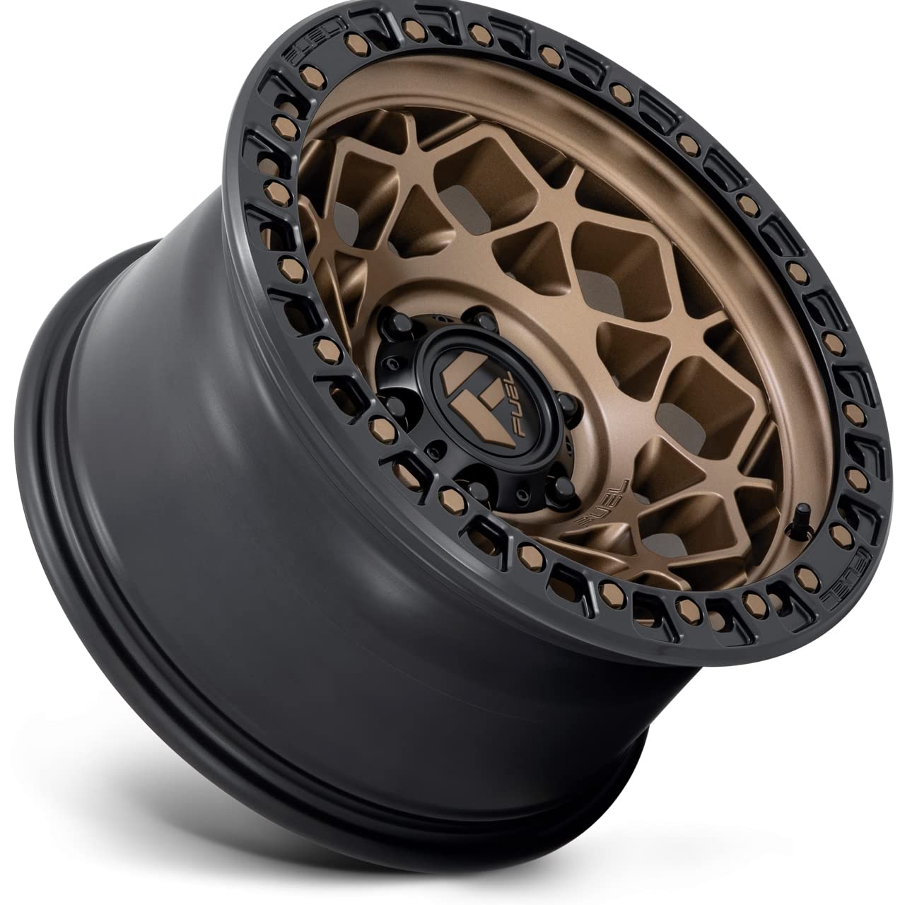 D785 UNIT 17x9, Offset: 1, Bolt Pattern: 5x5/, BRONZE WITH MATTE BLACK RING, set of 1