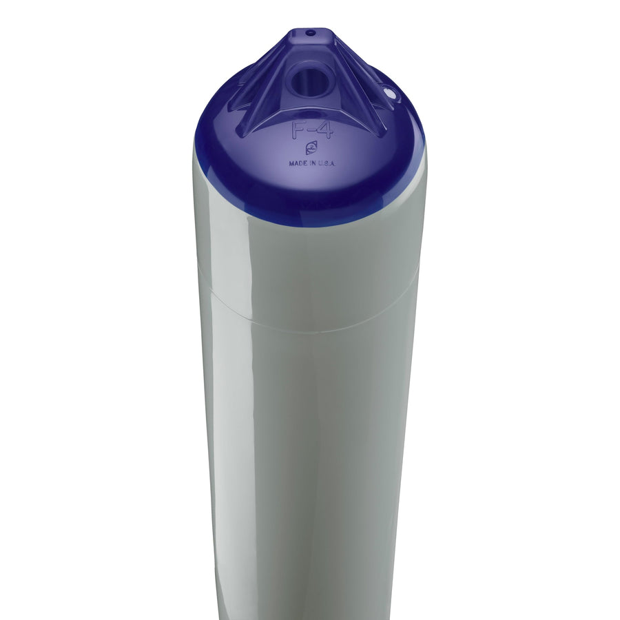F-4 Standard Polyform Boat Fender Blue Ropehold - Grey