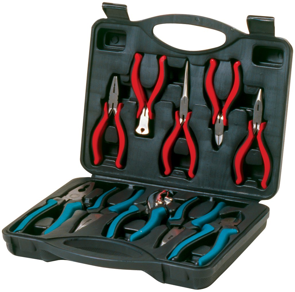 W30715 Performance Tool Pliers Combination Set With Storage Case | Needle Nose, Diagonal, Full-Size Pliers, and more with Cushioned Ergonomic Grips (10-Piece)