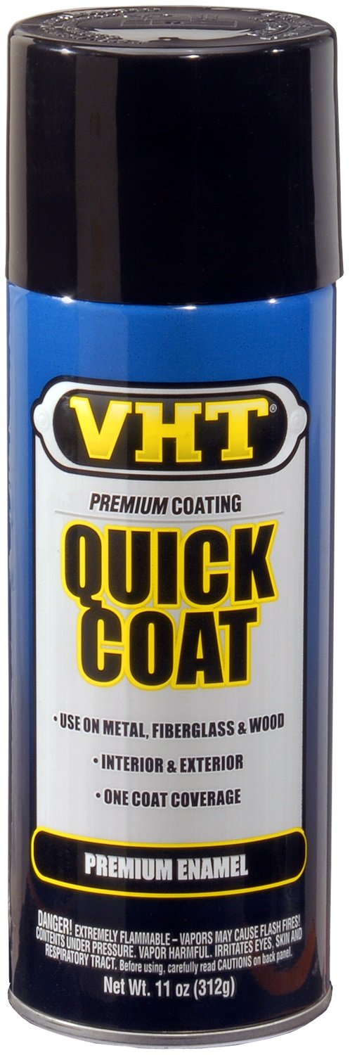 VHT Quick Coat ESP504007 Gloss Black Acrylic Enamel Can - 11 oz.