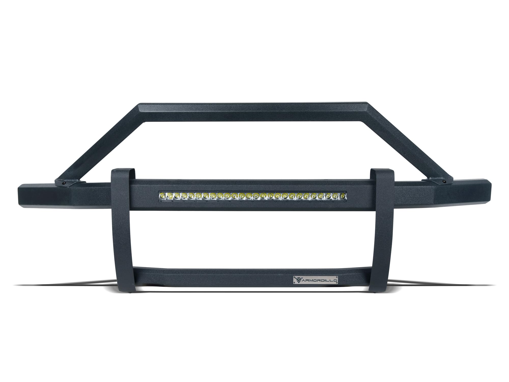 ARX LED Pre-Runner Guard Armordillo Compatible With 2007-2013 Chevy Silverado 1500|8734346|Textured Black|Pre-Runner Grille Guard|Bumper Guard|26" LED Light Bar