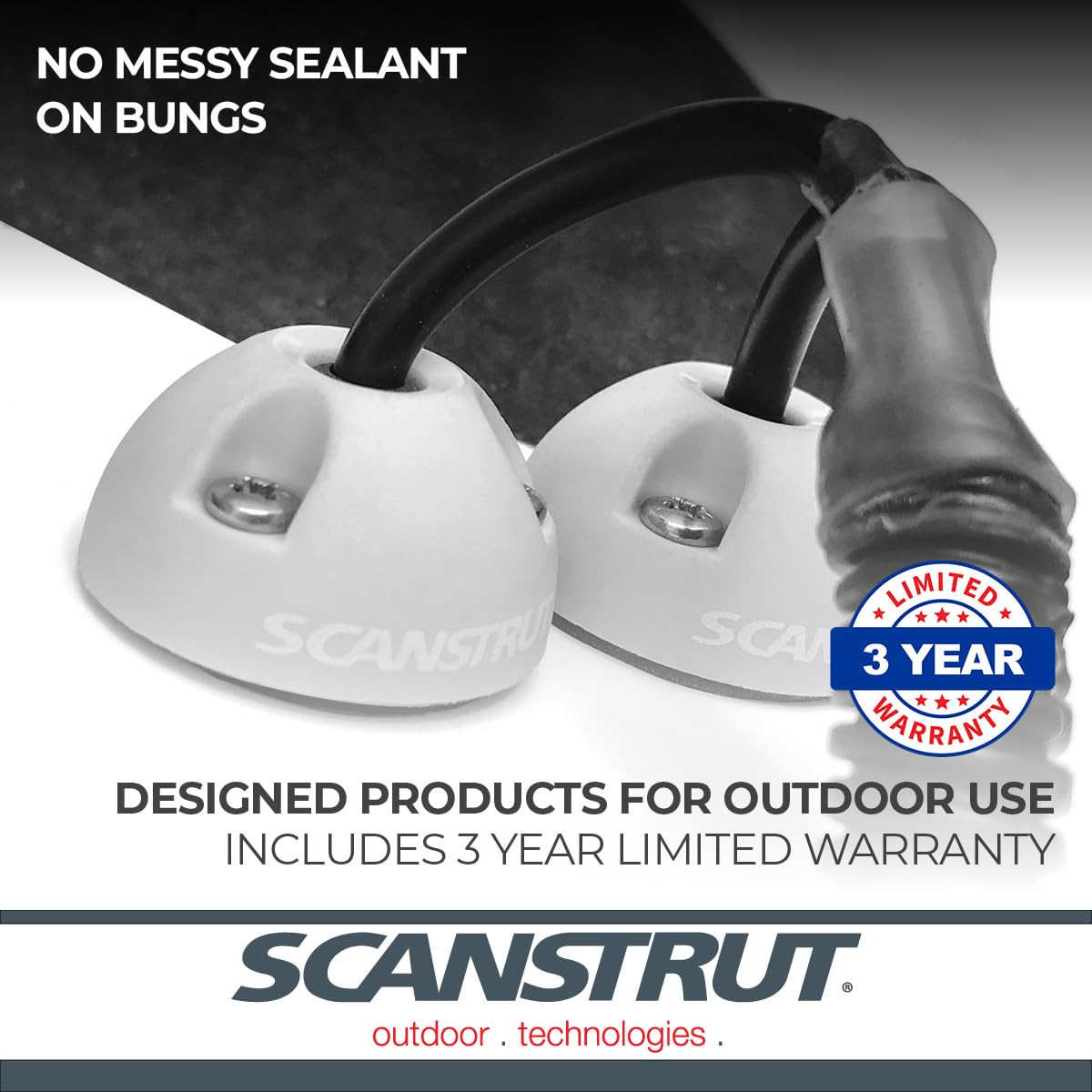 Mini Cable Seal Scanstrut DS16-P for Connectors to 0.63" and Cables 0.08"-0.35" - Plastic