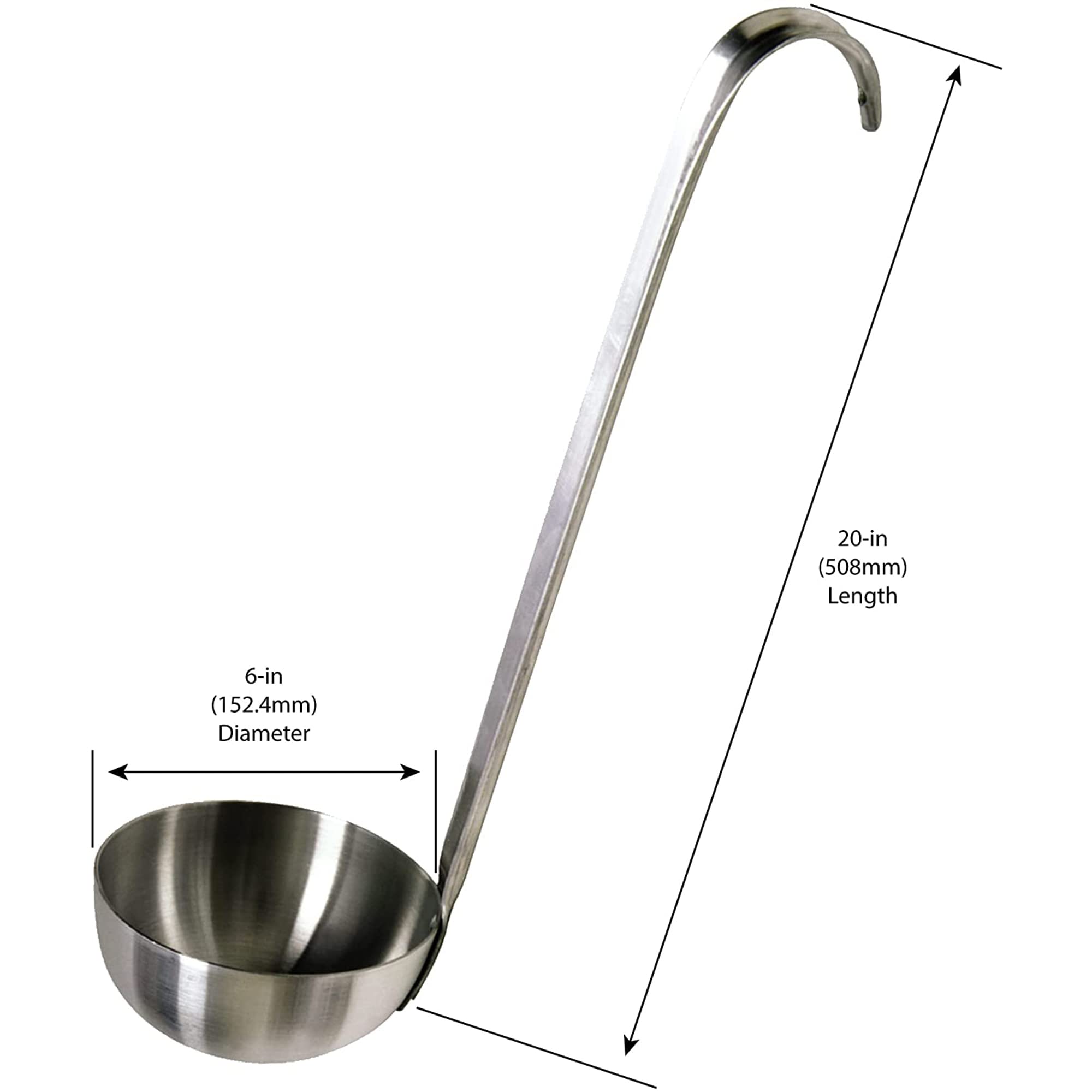 Aluminum Ladle Bayou Classic 0723, 20" length x 6" cup