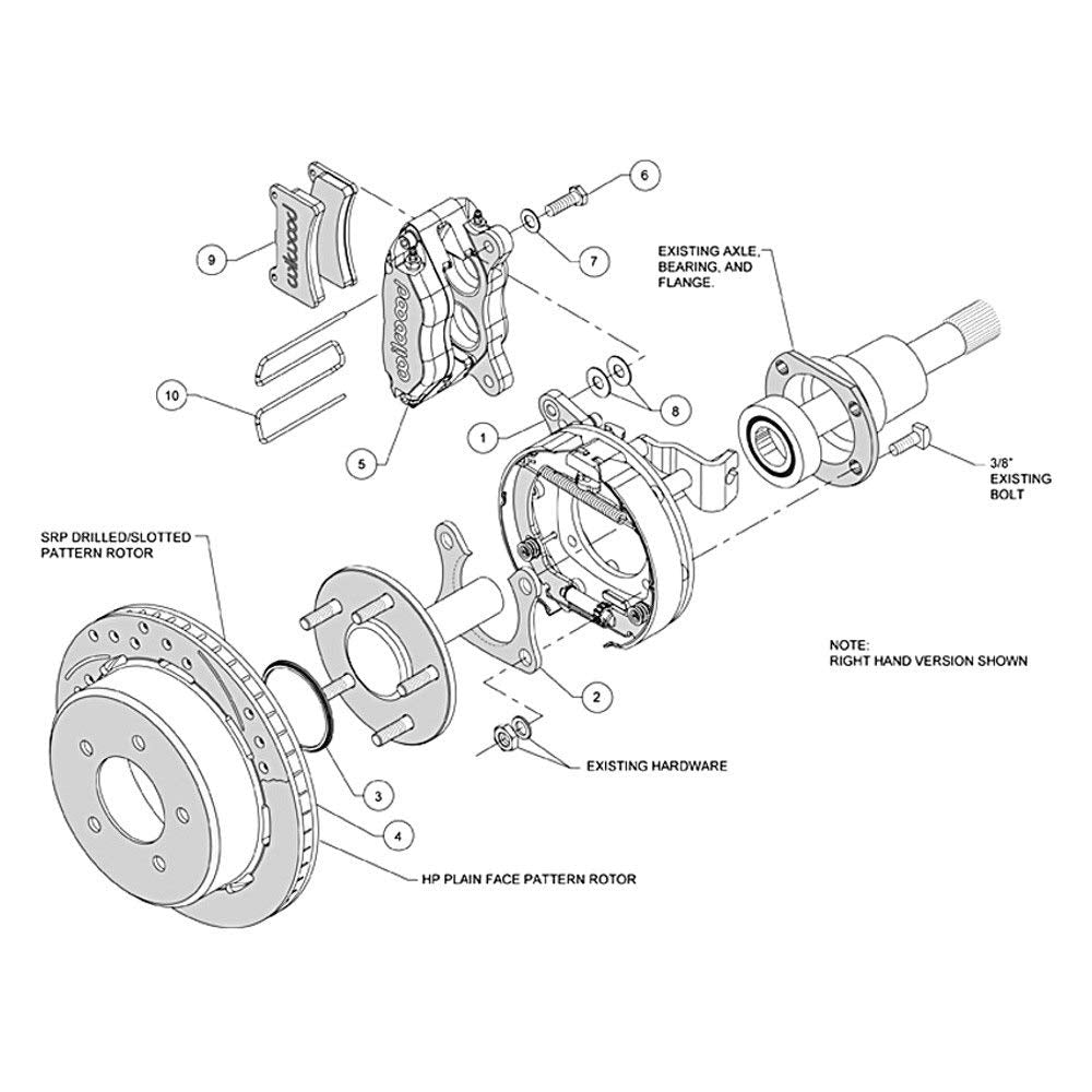 Wilwood 140-13320-R Compatible with/Replacement KIT,Rear,DISC/Drum,Small 2.36 Off,DPL,1 PC,5x5.50 BC,12.19 Rotor,RED