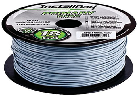 Metra PWGY18500 Electronics 18-Gauge Primary Wire (Grey)