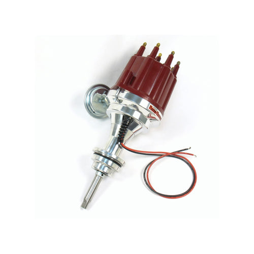 Pertronix D7142711 Flame-Thrower Vacuum Advance Billet Electronic Distributor with Red Male Cap and Ignitor III Technology for Chrysler/Dodge/Plymouth 383-400