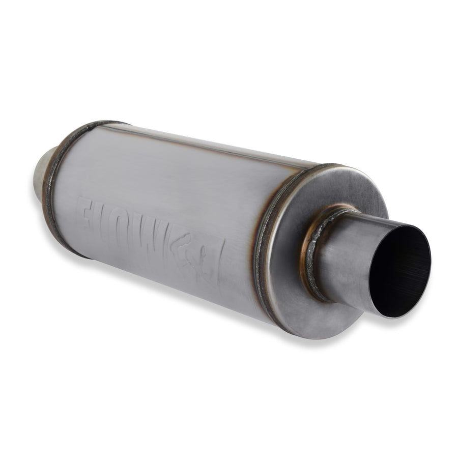 Flowmaster FlowFX Muffler 3" Inlet/Outlet - 6" Round Body - Moderate Sound 409 Stainless Steel