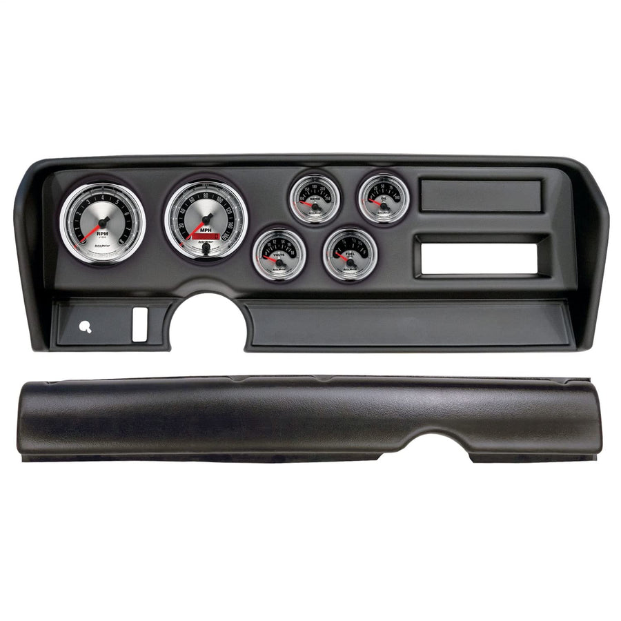 AutoMeter Dash Kit Direct Fit, (3 3/8" X2, 2 1/16" X4), Pontiac GTO No Ac 70-72, American Muscle (2914-01)