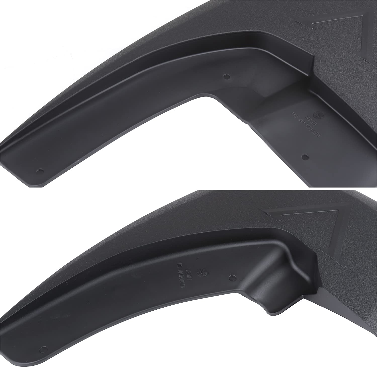 4PC Spec-D Tuning Splash Guard Mud Flaps w/Wheel Lip Set Front + Rear Compatible with Dodge Ram 1500 2500 3500 2009-2018