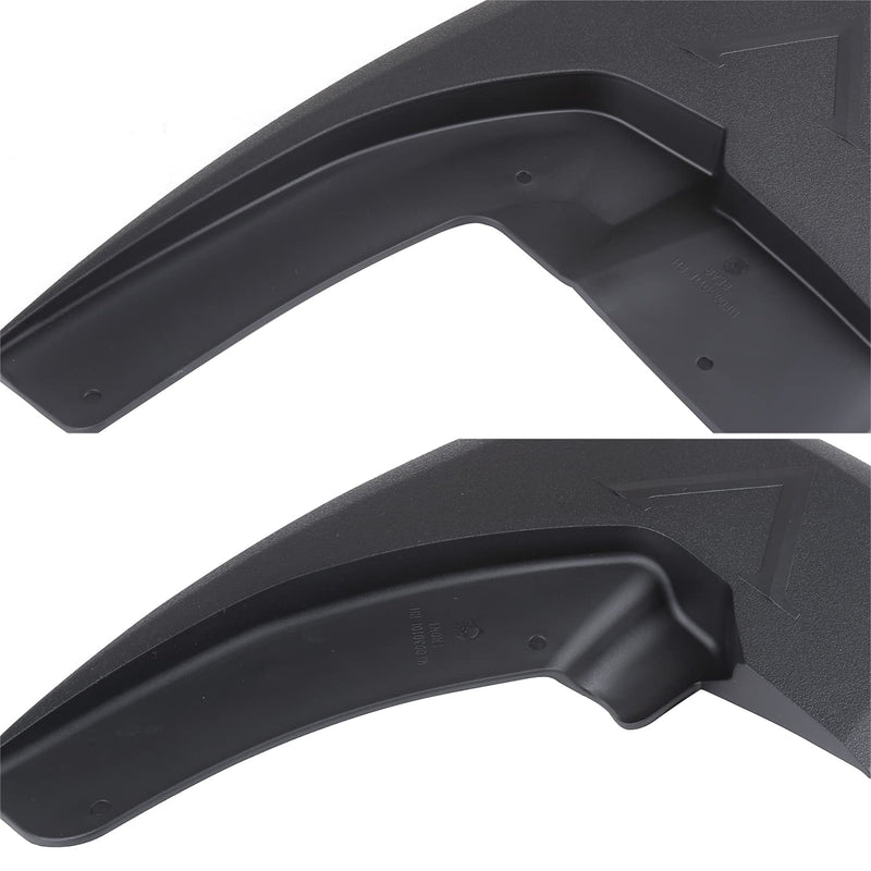 4PC Spec-D Tuning Splash Guard Mud Flaps w/Wheel Lip Set Front + Rear Compatible with Dodge Ram 1500 2500 3500 2009-2018