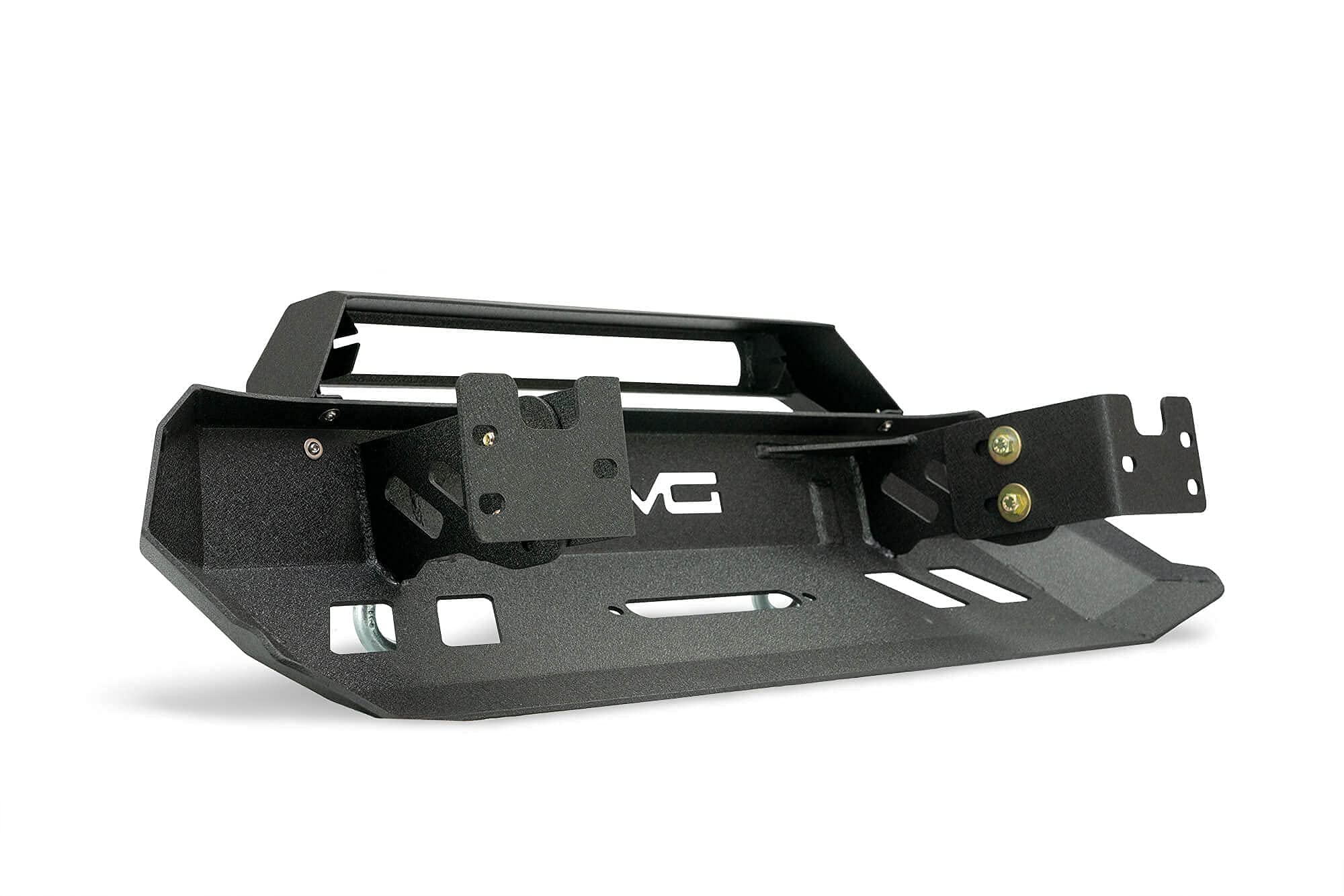 FBTT1-05 DV8 Offroad | Front Bumper fits 2016-2021 Toyota Tacoma | Center Inlay Only | Winch Mount Included | Bull Bar | Strategic Airflow Cutouts | Welded Light Tabs, Black