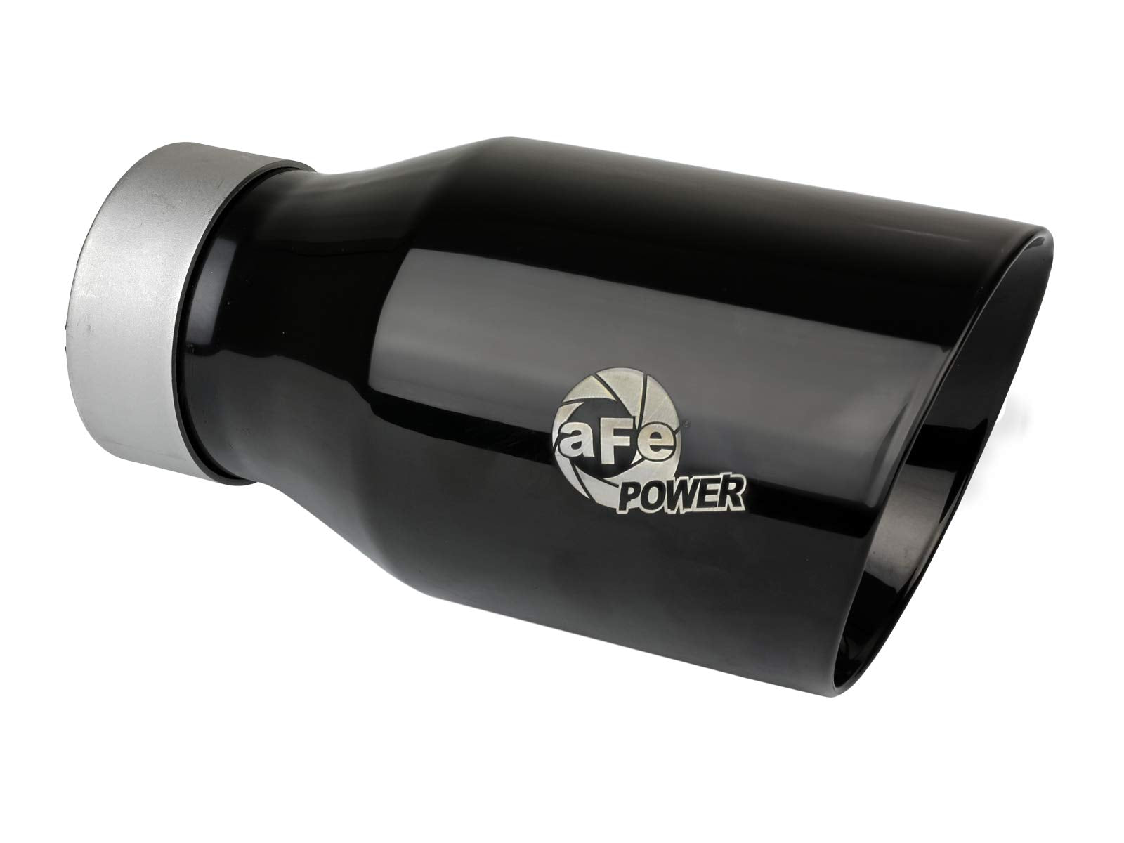 MACH Force-Xp aFe Power Universal Exhaust Tip, 3" Inlet x 4-1/2" Outlet x 9" Length, Black