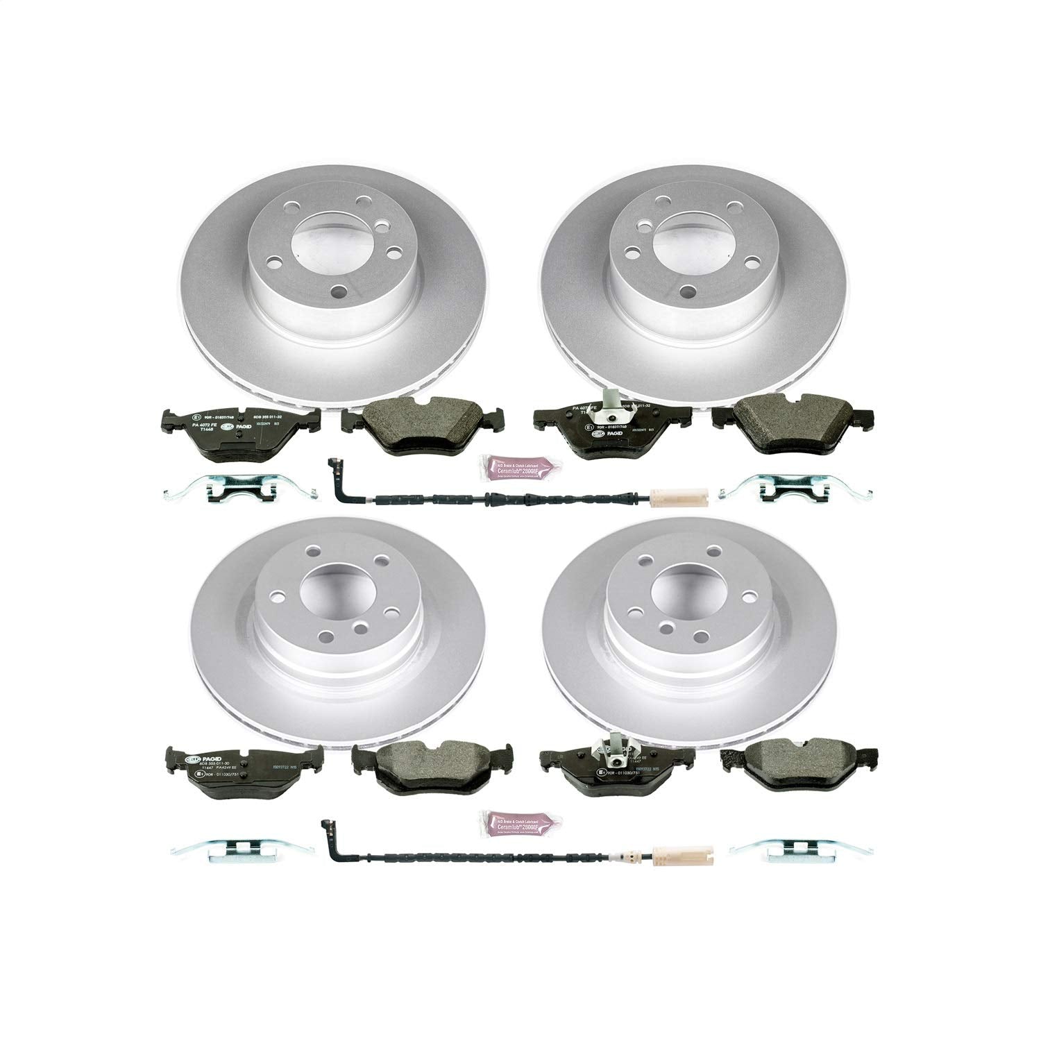 Power Stop ESK4106 Euro-Stop Front & Rear Brake Kit For BMW 328i 2007 [Model Specific]