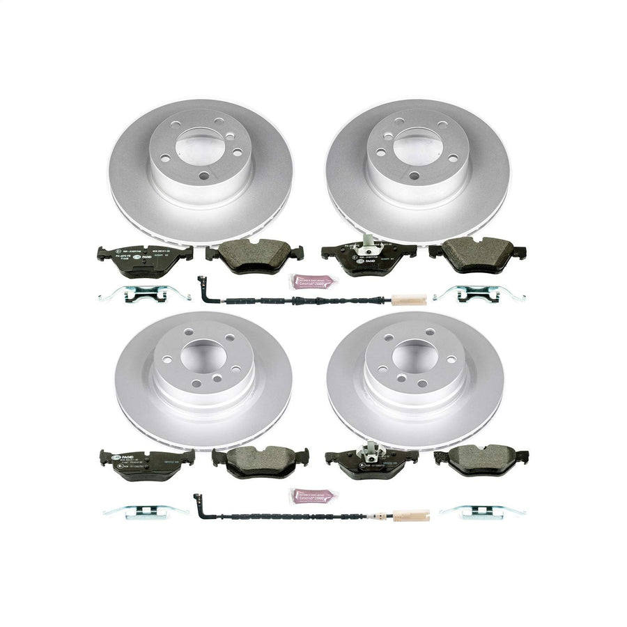 Power Stop ESK4106 Euro-Stop Front & Rear Brake Kit For BMW 328i 2007 [Model Specific]