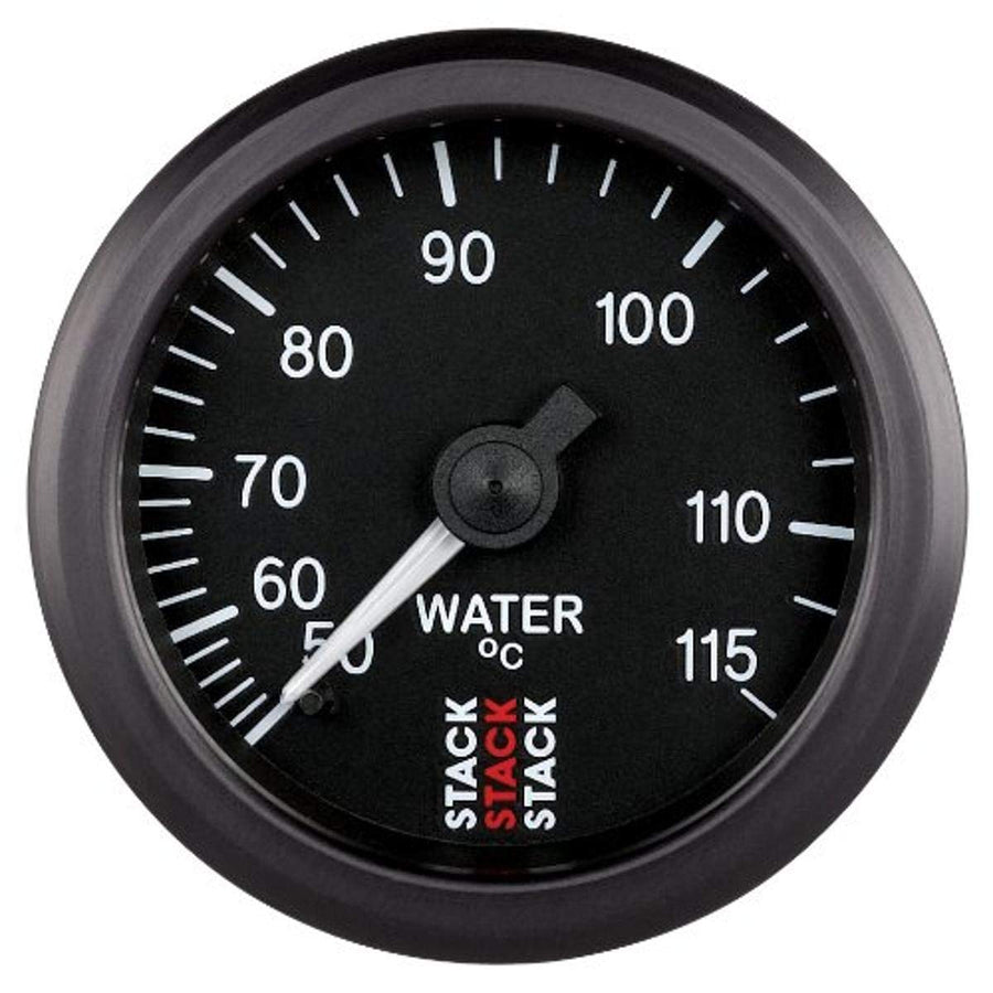 Stack ST3107 52mm Black 3/8" BSPT 50-115°C Mechanical Water Temperature Auxiliary Gauge