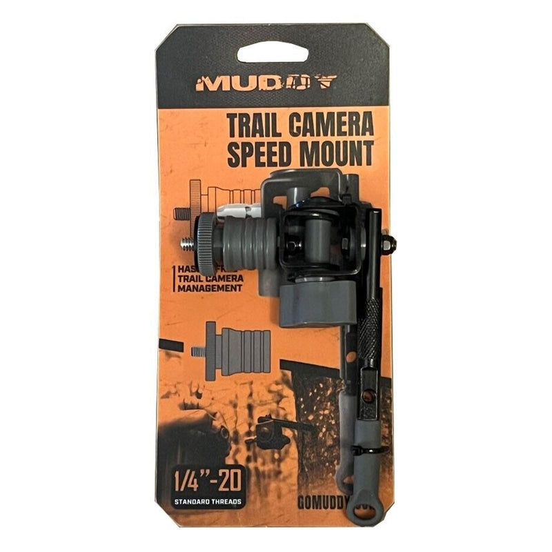 Muddy Adjustable Durable Steel Portable Easy-to-Install Quick Socket Adaptor Hunting Outdoor Trail Camera Speed Mount | Works on Cameras with 1/4" - 20 Threads