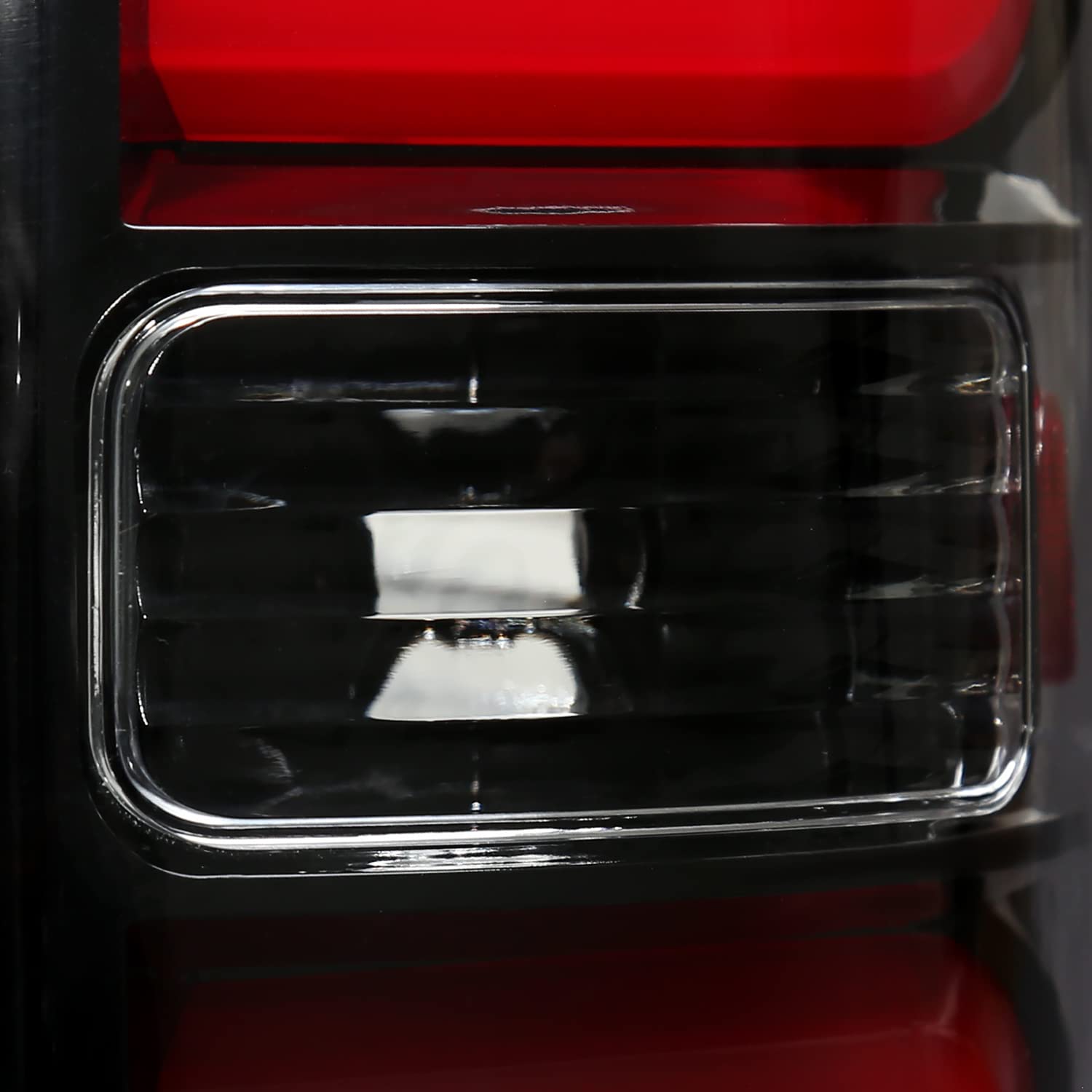 Jet Black SPEC-D TUNING Tail Lights w/Red LED Bar Compatible with 2009-2014 Ford F150, Left + Right Pair Assembly