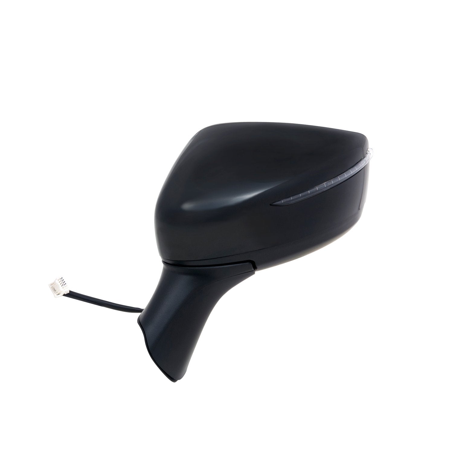 Mirror Driver Side for Nissan Versa Note Hatchback SR Model, Textured Black w/PTM Cover, w/Turn Signal, Foldaway, w/o CCD Camera, Power