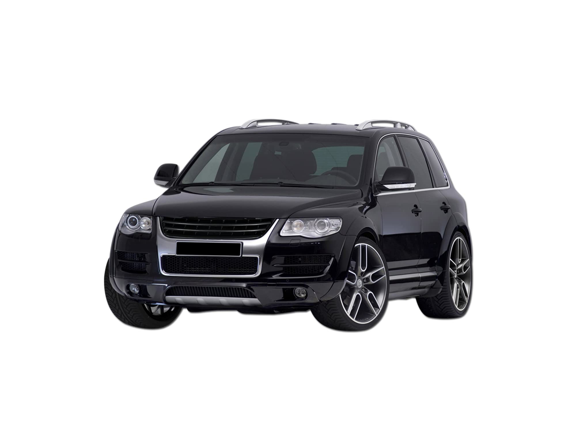 7150614 Armordillo USA Horizontal Front Hood Grille - Gloss Black Fits 2003-2007 Volkswagen Touareg