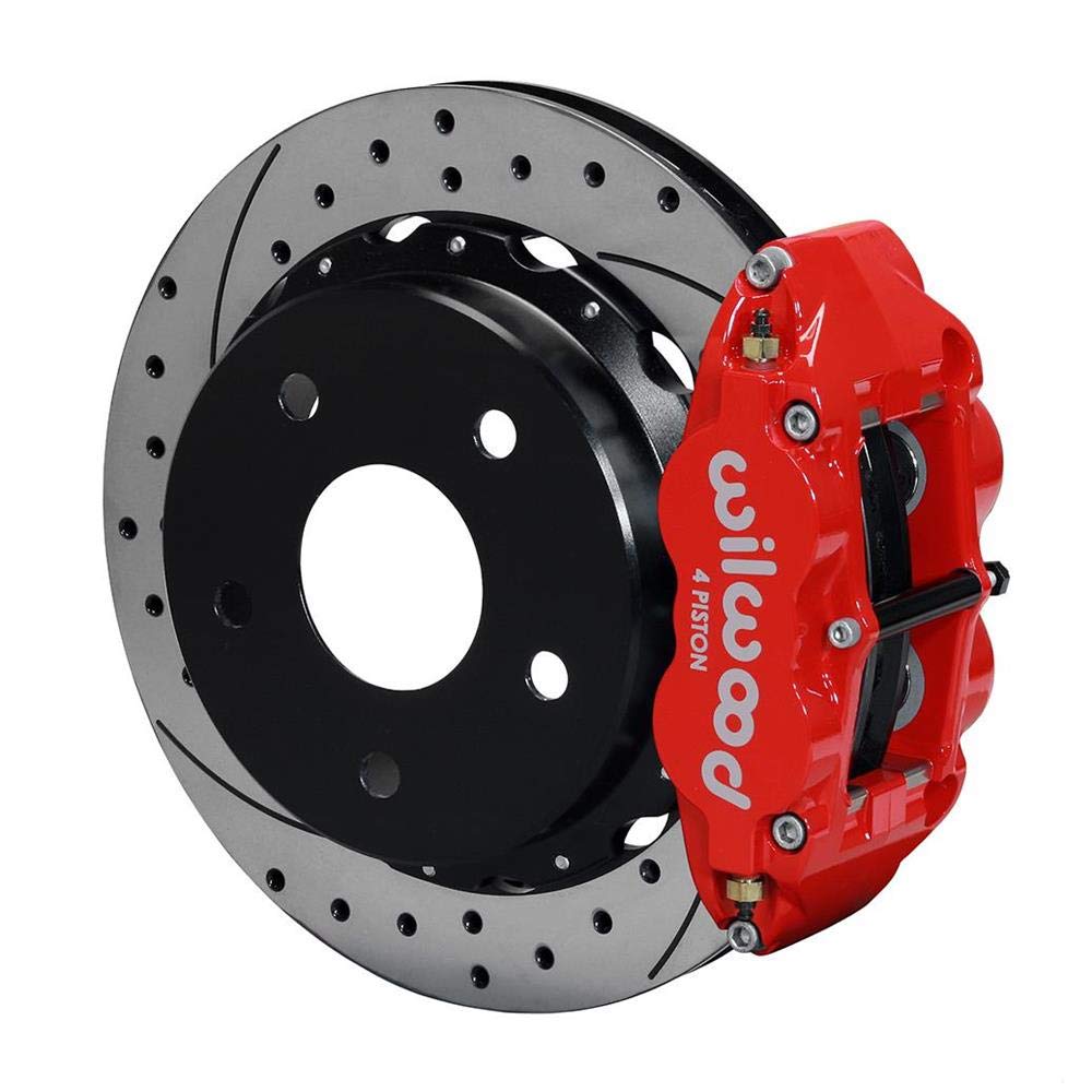 WILWOOD 140-13332-DR DISC/DRUM KIT,REAR,SMALL FORD2.36 OFF,FNSL4R,5x5.50 BC,14.00 ROTOR,DRILLED,RED