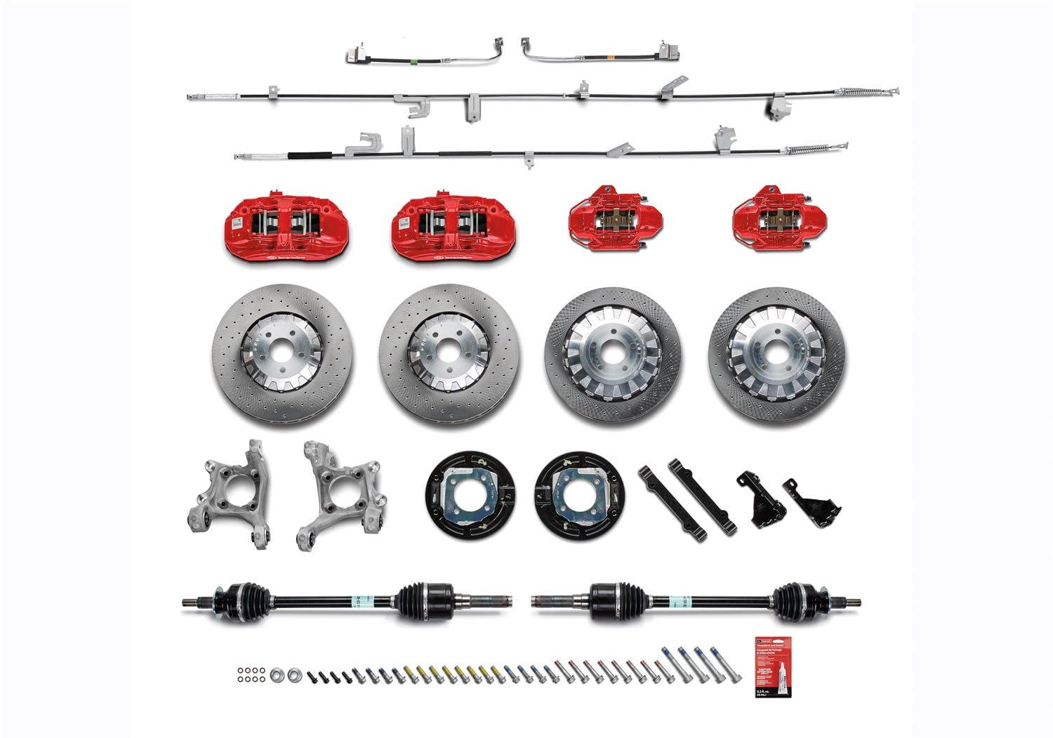 15-17 Mustang GT/ 2.3L EcoBoost Ford Racing (M-2300-Y) GT350R Brake Upgrade Kit