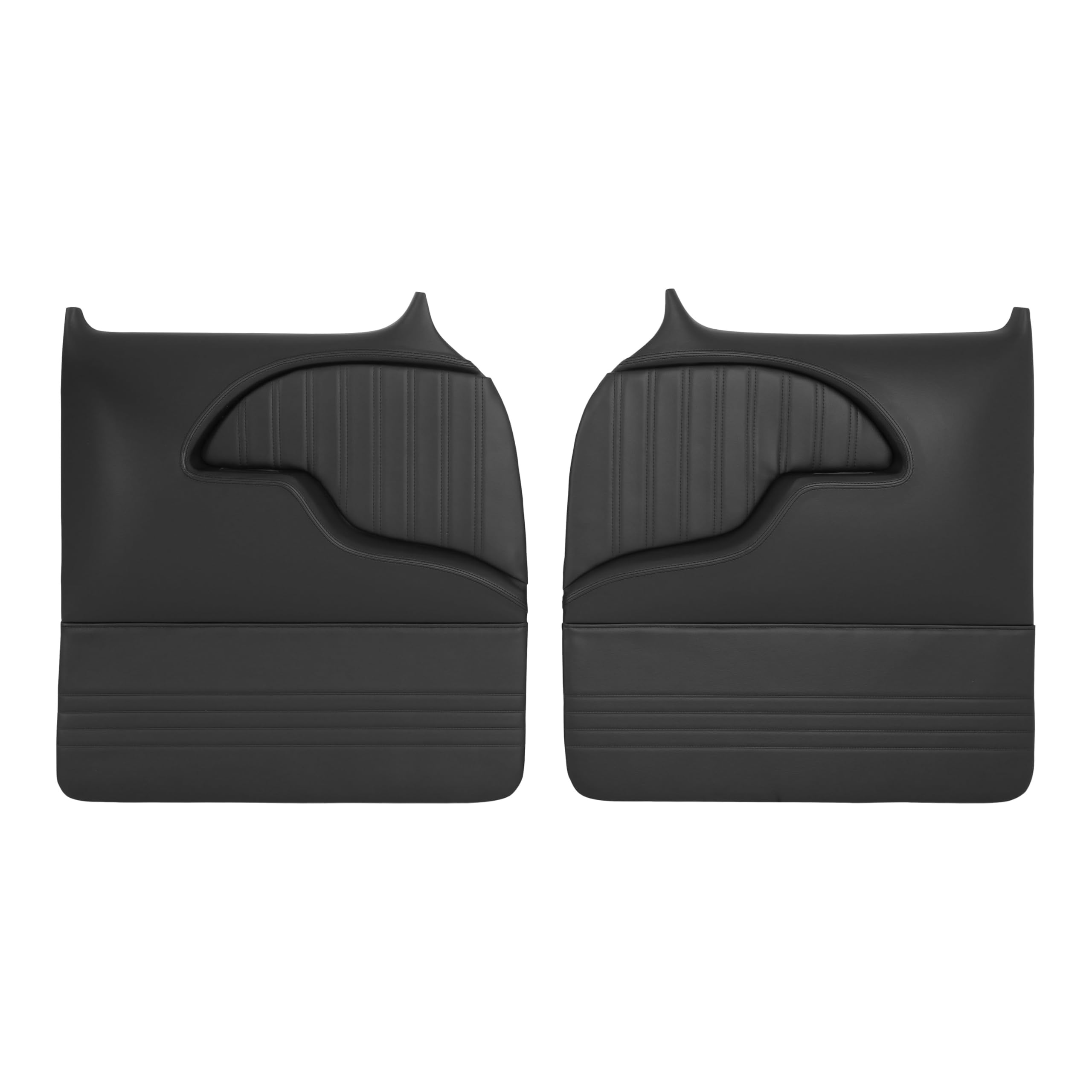 Brothers QDP059MBlack Custom Sport Door Panels - Black/Black Stitching - Pair