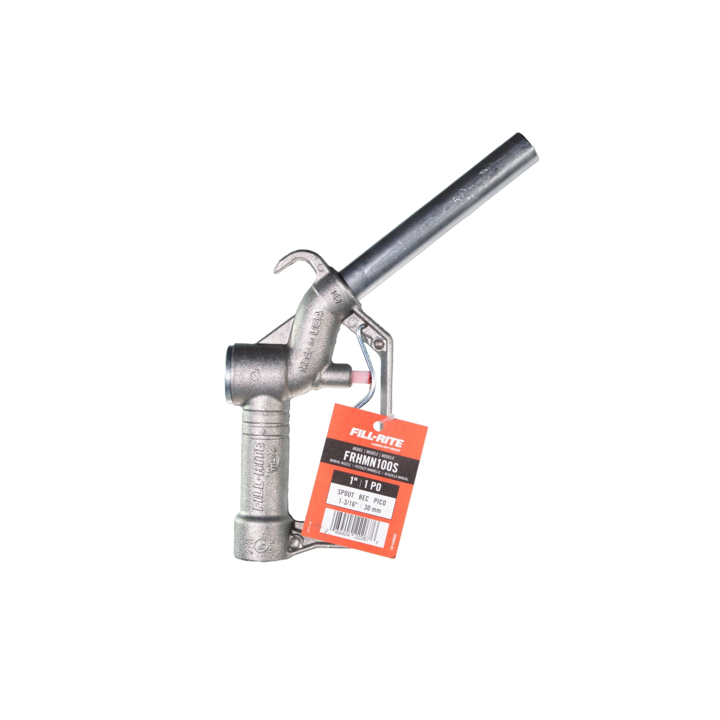1" Fill-Rite FRHMN100S Manual Nozzle Up to 40 GPM (150 LPM) with Hook
