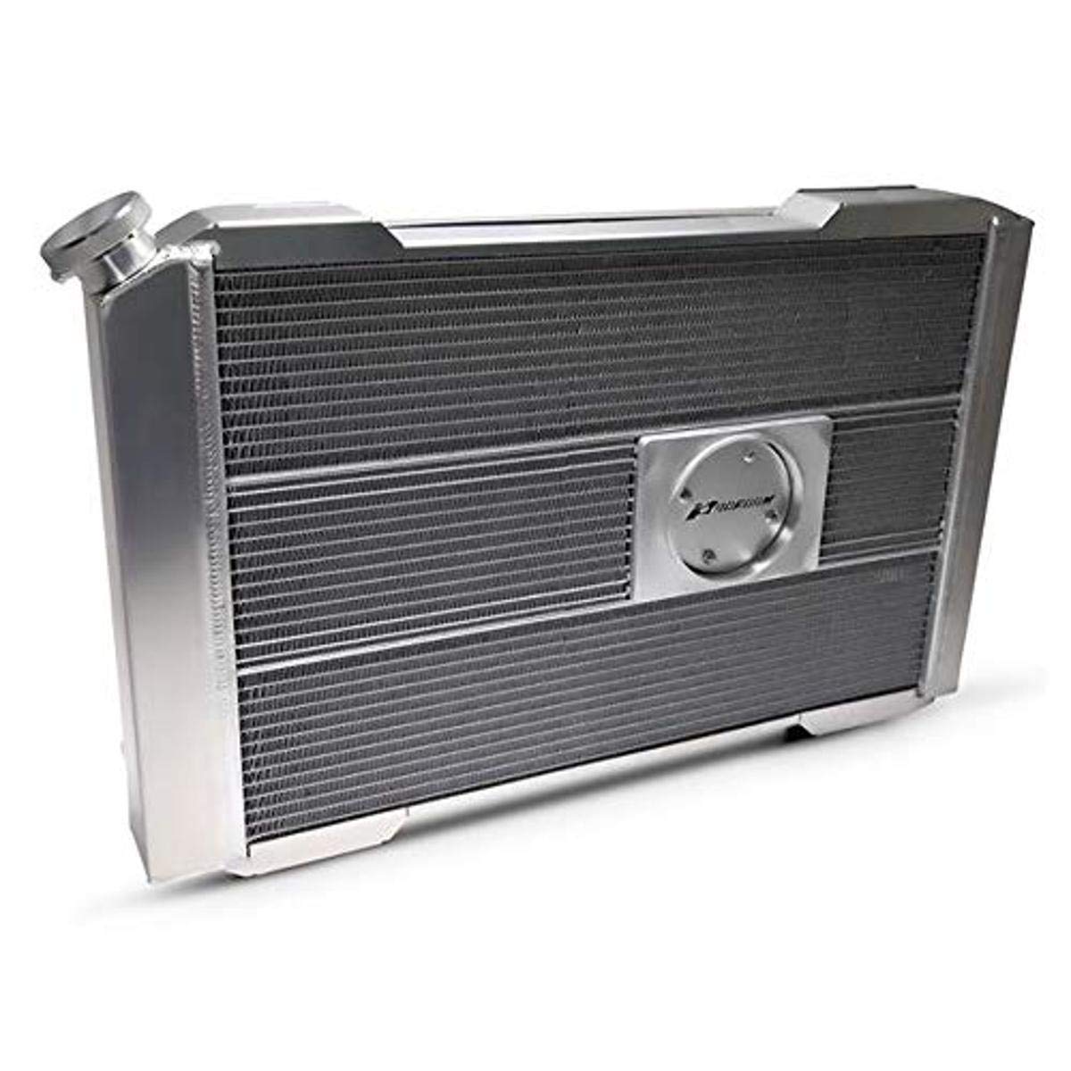 Slim-Fit PFM Radiator, Universal Series, 30-19/64 in W x 18-1/2 in H x 4 in D, Single Pass, Driver Side Inlet, Passenger Side Outlet, Aluminum, Natural, Manual Transmission, Each