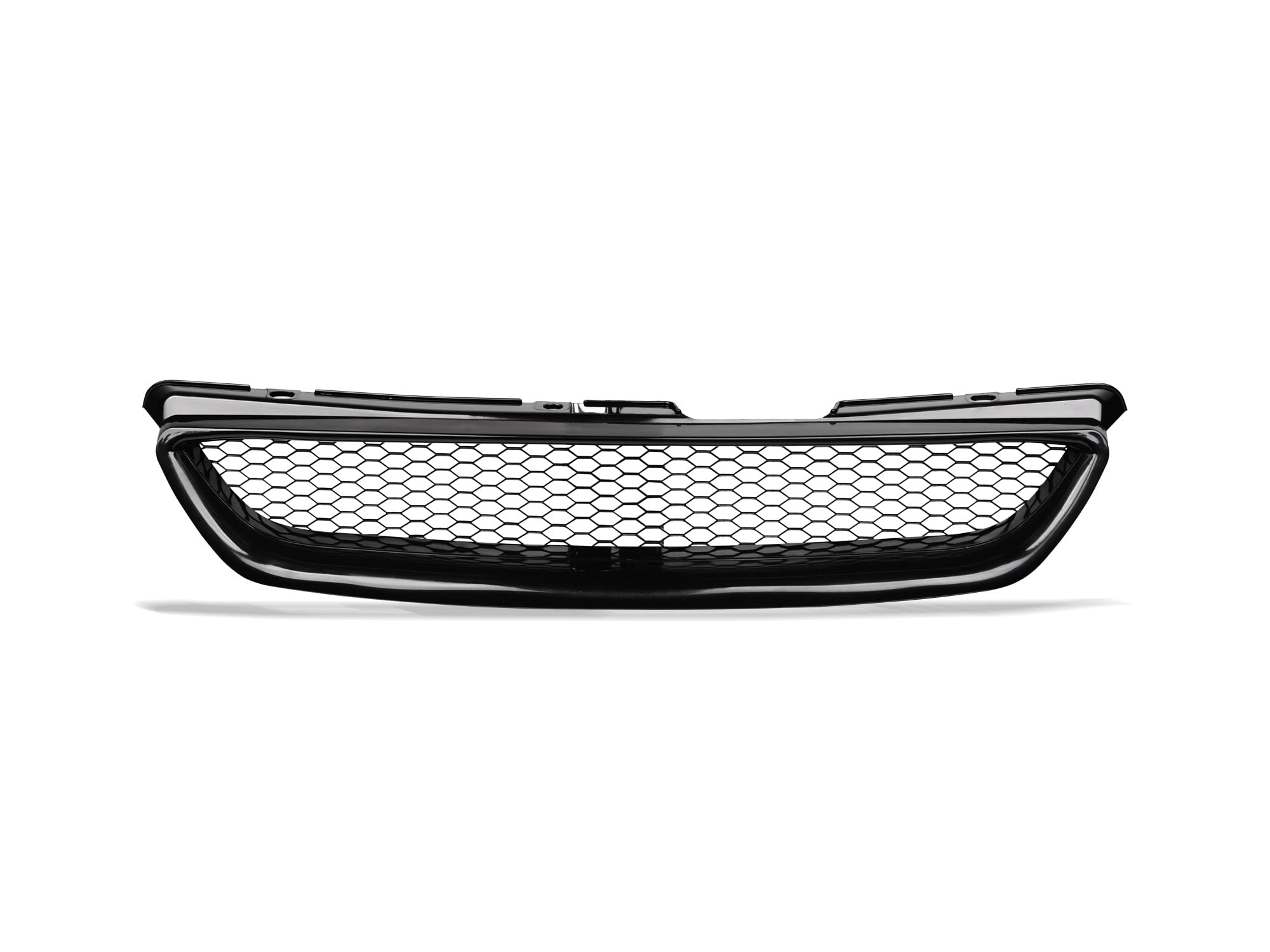 TR Mesh Front Hood Bumper Grille Armordillo 7148949 - Matte Black Fits 1998-2002 Honda Accord