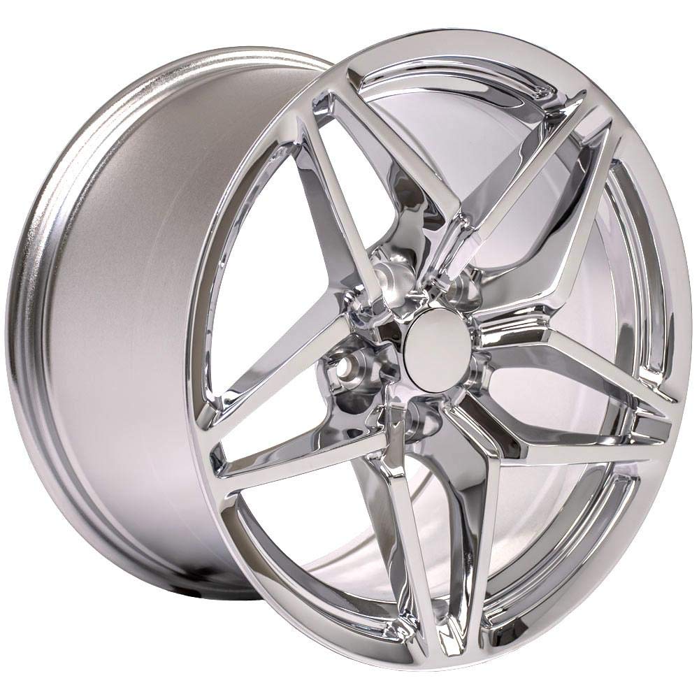 OE Wheels 18 Inch CV31 Rim Fits Corvette C7 ZR1 Style 5x120.65 18x10.5 Chrome - Hollander 5927 (1)