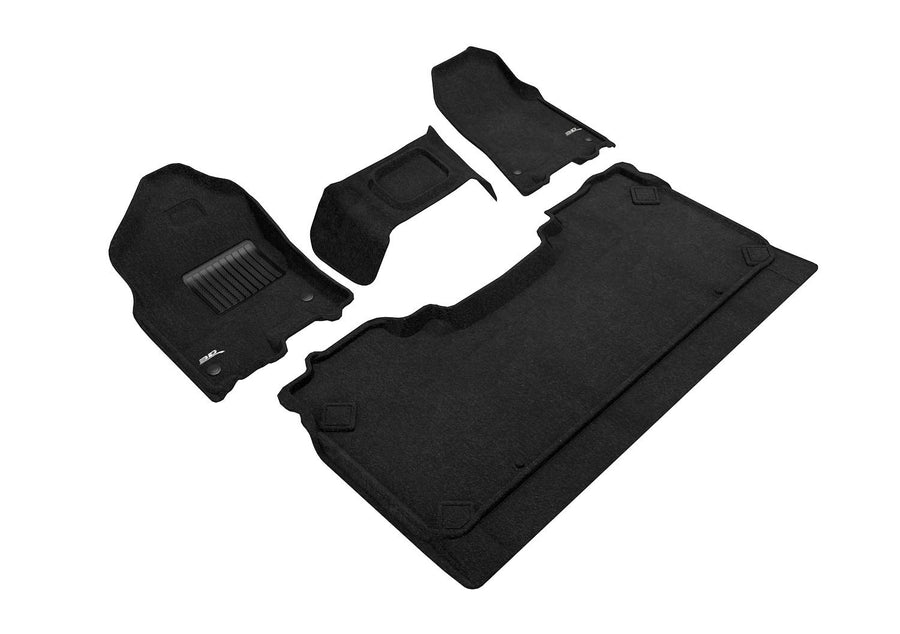 3D MAXpider Custom Fit All-Weather Floor Mats for 2019-2021 Dodge RAM 1500 Crew CAB Car Floor Liners Elegant Series (1ST & 2ND Row)