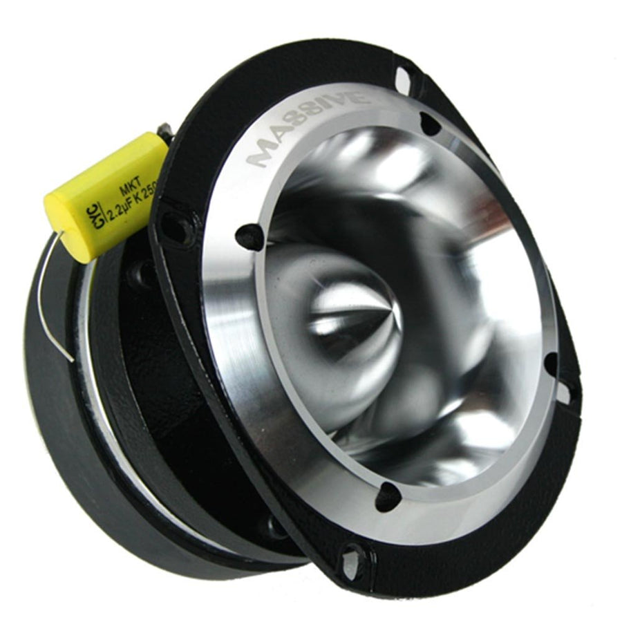 T50 Massive Audio Super Bullet Tweeter | 8 Ohm, High-Power Titanium Dome Super Tweeter, 300W MAX Pro Audio Driver, Ultra-Crisp Highs, Aluminum Housing for Car, Motorcycle & Powersports Systems