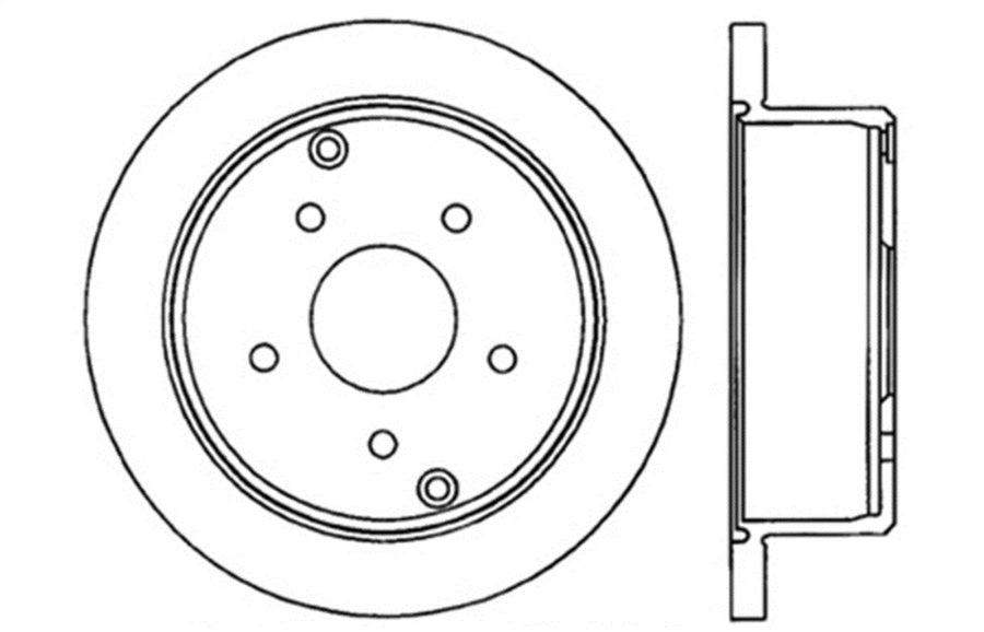 Sport Drilled/Slotted Brake Rotor StopTech 127.62080L (Rear Left), 1 Pack